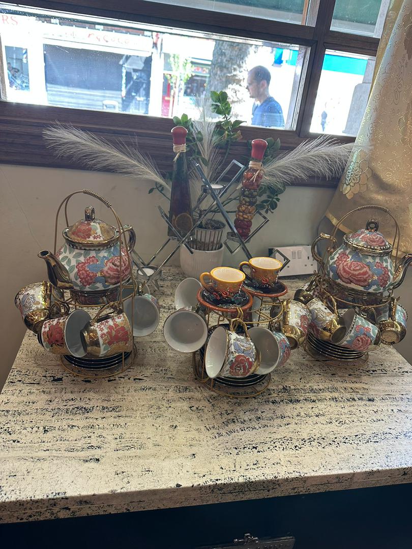 Ornate traditional Mediterranean tea sets