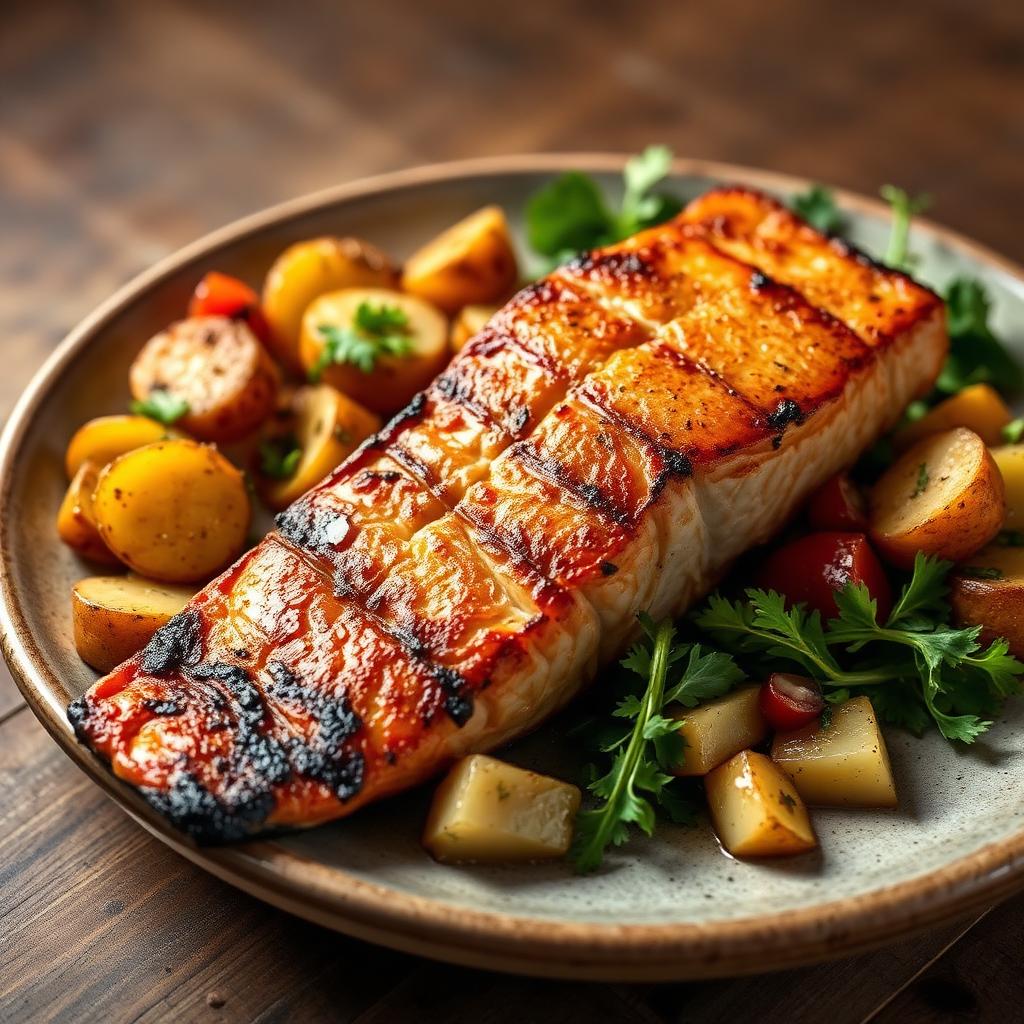 Charcoal Grilled Salmon